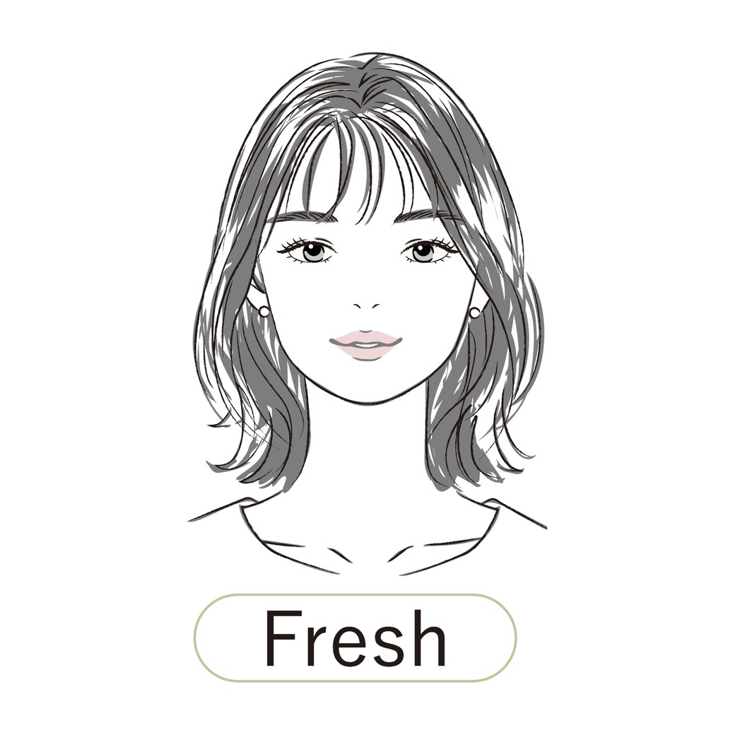 フレッシュタイプの顔立ちのイラスト